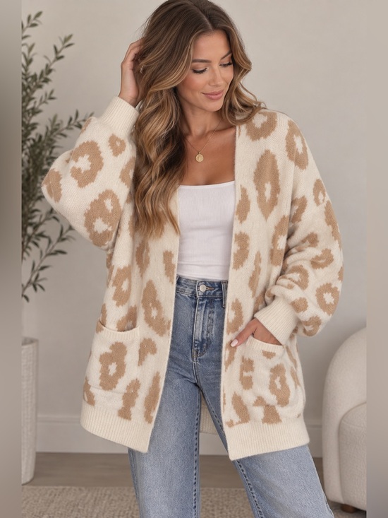 Anthropologie Sweaters - Anthropologie Leopard Open-Front Cardigan 🎉HOST PICK - NWT One Size